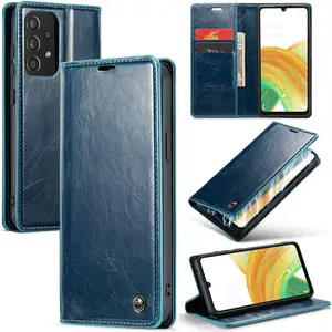 CaseMe Foldable Desktop Phone Cover for Samsung Galaxy A33 Stand Flip Leather Case Mobile Phone Holder for Samsung A33 A43 A54