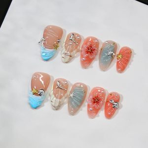 Ongles à presser en acrylique faits main de qualité professionnelle, <span class=keywords><strong>forme</strong></span> carrée minimaliste, style stiletto, pré-dessinés, prêts à poser, couvrance totale, French <span class=keywords><strong>Elite</strong></span> - Product Image 1