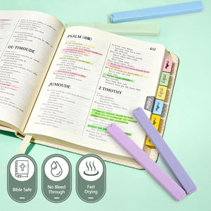 주문제작 로고 예쁜 파스텔 형광펜 세트: 부드러운 펜촉, 번짐 없고 빠른 건조, 다양한 색상 - Product Image 6