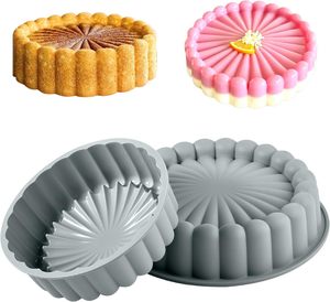 Food Grade Lace Design Reusable Non-Stick Silicone Baking <b>Mold</b> Chiffon Cheesecake Heat-Resistant 7.87Inch Mousse <b>Cake</b> <b>Molds</b> - Product Image 1