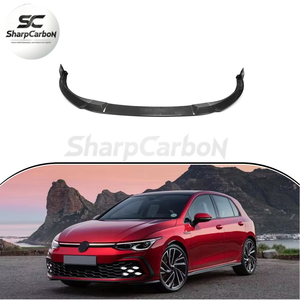 Divisor de Parachoques Delantero de Fibra de Carbono MK8 para VW Volkswagen <span class=keywords><strong>Golf</strong></span> 8 <span class=keywords><strong>VIII</strong></span> GTI 2021 2022 - Product Image 1