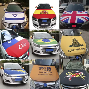 Vente en gros de logo personnalisé Couverture de capot de voiture <span class=keywords><strong>Portugal</strong></span> Drapeau décoratif imprimé numérique Drapeau de capot d'événement extérieur à impression numérique - Product Image 3