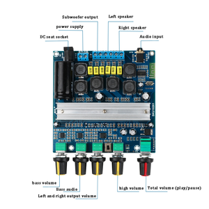 Placa amplificadora de potencia digital TPA3116D2 <span class=keywords><strong>Bluetooth</strong></span> 5,0, 2,1 canales, alta potencia, <span class=keywords><strong>50W</strong></span> * 2 + <span class=keywords><strong>100W</strong></span>, subwoofer - Product Image 5