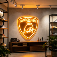 LED Neon Sports Car Logo Cross-border Heart Shape Bluetooth Remote Control IPX4 Waterproof Homekit Google Assistant Multi Colors