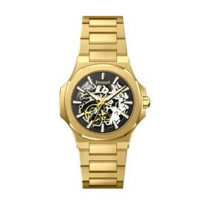 Reloj de pulsera deportivo mecánico automático de acero inoxidable para hombre Renaud, cristal de zafiro, esfera analógica, resistente al agua - Product Image 2