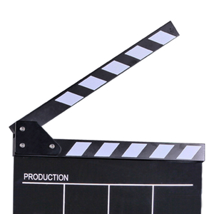 WF AA401 9.3"*11" Clapboard de cinéma Hollywood en bois avec bâtons noirs et blancs - Product Image 2