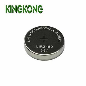 Batteria Ricaricabile Kingkong di Grande Successo a Bottone LIR2450 da 3.6v 110mAh 120mAh agli Ioni di Litio Li-ion <span class=keywords><strong>LIR</strong></span> 2450 - Product Image 2