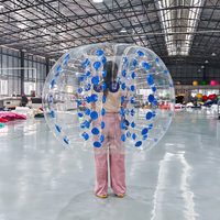 Ballon de collision gonflable personnalisé en usine, haute qualité, PVC/TPU transparent