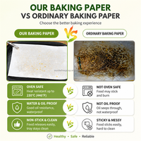 Rouleau de papier sulfurisé 38 g/m² de qualité alimentaire, enduit de silicone, antiadhésif pour four, fournisseur OEM
