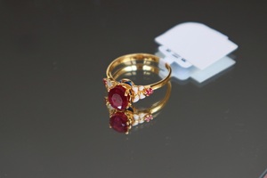 Compromiso de compromiso Rose Garnet Ring Vintage Timeless Anillos apilables para mujer Plata esterlina - Product Image 3