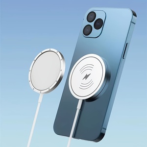 Chargeur sans fil magnétique 2026 en vogue avec adaptateur portable en alliage d'aluminium à fausse cristallisation, station de charge de bureau circulaire - Product Image 2