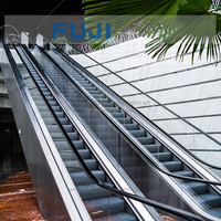 Escalator électrique extérieur FUJI Chine 30-35 degrés pour centres commerciaux, en acier inoxydable, usage intensif, 0,5 m/s, entraînement AC/Hydraulique
