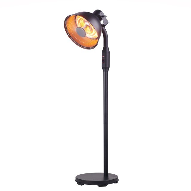 Drop Shipping Black Electronic Version 24hours Timer Carbon Fibre Infrared Lamp Heater With Remote Control