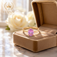 Pour les bagues de fiançailles et de mariage, nous recommandons des bagues en argent sterling 925 plaqué or 18 carats avec moissanite rose de luxe, 2 carats de moissanite.