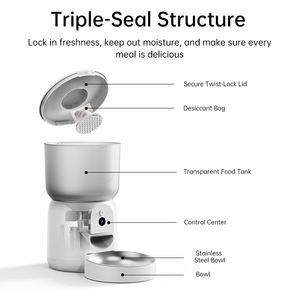 Paslanmaz Çelik Kase 3L Otomatik Kedi Mama Kabı Kolay Temizlenir Çift Güç Kaynağı Zaman Ayarlı Köpek Mama Kabı Evcil Hayvan Mama Dağıtıcısı - Product Image 6