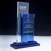 Prix personnalisé de gravure Trophée de cristal en forme de rectangle artisanal pour souvenir