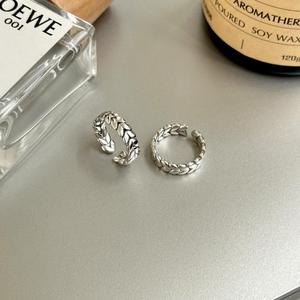 Pendientes de Plata de Ley S925 con Diseño de Espiga de Trigo, Estilo Coreano INS, Versátiles, Simples, con Cola Abierta, Modernos y Elegantes - Product Image 3