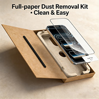 Kit de Instalación Fácil y Rápida de Protector de Pantalla de Vidrio Templado Anti-Reflejos y Anti-Luz Azul para iPhone 18 17 15 16 14 13 Pro Max
