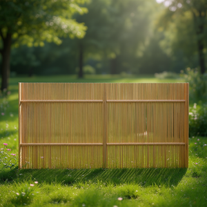 Clôture de jardin en roseaux 393,7 po x 31,5 po, élégant treillis et portail pour usage extérieur - Product Image 2