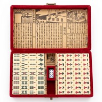 Ensemble de Mahjong Classique Moderne en Acrylique de Luxe, Jeu de Société Traditionnel Chinois pour la Famille, Écologique et de Style Ancien