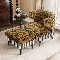 Fauteuil de salon, chaise longue en bois massif, fauteuil de détente, chaise individuelle pour chambre et salon