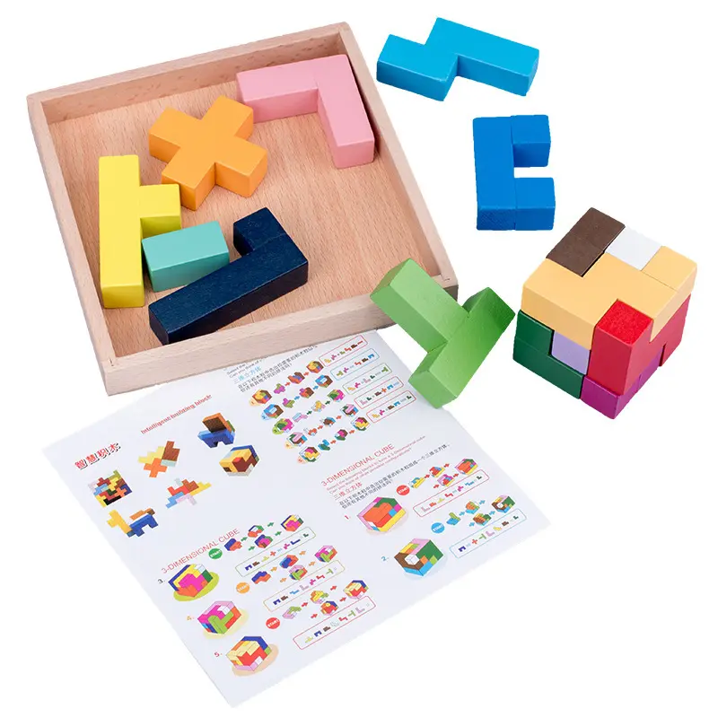 Neue hochwertige hölzerne Tangram Puzzle Gehirn Spiel Puzzle Bloacks Vorschule Kinder spielen Training Lernspiel zeug