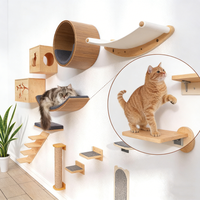 Ventes chaudes, étagères murales pour chats en bois écologique de haute qualité, hamac et plateforme pour chats, meubles pour grimper et jouer