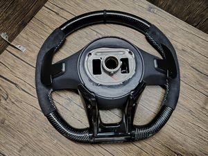 Volant en fibre de carbone noir mat pour Mercedes-Benz <span class=keywords><strong>AMG</strong></span> W204 W205 CLA C217 W211 W212 W221 W222 S63 C63 GLA45 C43 <span class=keywords><strong>SLC</strong></span> - Product Image 5