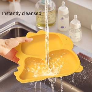 Plato de Silicona de Grado Alimenticio U-TOUCH con Diseño de Dinosaurio para <span class=keywords><strong>Bebés</strong></span> de 6 a 12 Meses, Reutilizable, No Tóxico, Resistente al Calor, Ecológico y Antideslizante - Product Image 4
