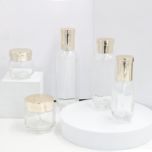 Sang Trọng Chai Mỹ Phẩm Đặt 50G 40Ml 100Ml 120Ml Chai Thủy Tinh Container Với Bao Bì - Product Image 1