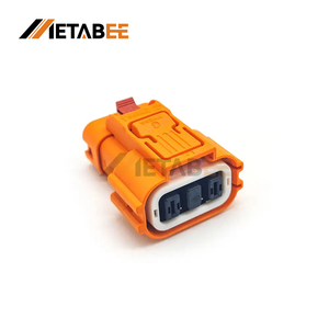 EV High Voltage Connector 2 Pin <strong>Plug</strong> 40A 6mm2 Wire HVIL Power Terminal A-Key Battery Port Socket IP67 1000V DC Waterproof - Product Image 2