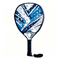 12K Carbonfaser Diamant-Tropfenform Padel-Schläger Stoßdämpfung Aerodynamischer Wabenkern Anti-Vibrations-Technologie