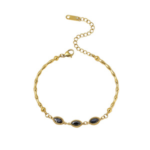 Crystal <b>Bracelet</b> Water Drop Shape Bezel Setting Rhinestone Women's Everyday Wear - Product Image 5
