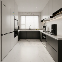 Cuisine modulaire Jianou avec four encastré, évier en panneau MDF écologique, design de cuisine extérieure, rangement multifonctionnel