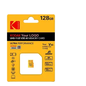 뜨거운 판매 도매 KODAK TF 카드 16GB 32GB 64GB 128GB 256GB V30 클래스 10 U3 UHS-3 고속 저장 카드