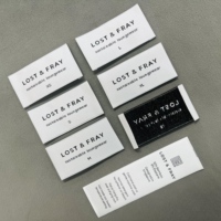 Étiquettes textiles personnalisées de haute qualité, tissées, découpées au laser, écologiques, avec impression numérique, pour accessoires vestimentaires, durables