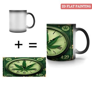 Frosted Black 11oz Ceramic <b>Heat</b> <b>Changing</b> Magic <b>Mug</b> Anti Slip Scratch Proof - Product Image 4