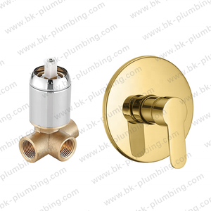 Geborsteld Rose Gold Brass Tap <span class=keywords><strong>Stopcock</strong></span> Enkele Handgreep Diverter Wandmontage Verborgen Klep Wastafel Ronde Douche Mixer - Product Image 5