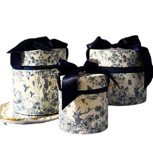 Đám cưới món quà sinh nhật giấy ống kẹo mỹ phẩm nến tái chế bao bì hộp kinh doanh bán buôn Bow Quà tặng hộp tròn - Product Image 2