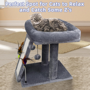 <b>Cat</b> Tree <b>Tower</b> with <b>Cat</b> <b>Scratching</b> Post for Indoor <b>Cats</b> Activity Centre Climbing Tree with <b>Scratching</b> Board and Playful Toy Ball - Product Image 5