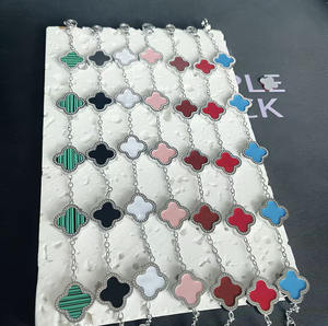 إسورة بتصميم برسيم رباعي الأوراق مقاس 13 مم من الفولاذ المقاوم للصدأ عالي الجودة ومقاومة للماء - Product Image 4