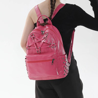 Mochila de PU de Alta Gama con Logotipo Personalizado, Bolso de Hombro Moderno de Gran Capacidad, Mochila Deportiva Informal y Acogedora para Exteriores