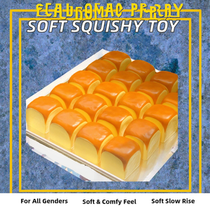Bloque de juguete antiestrés de 2.16 pulgadas con forma de pan hawaiano, tacto suave, hecho a mano, DIY, para fiestas, de plástico PU, con forma de comida, squishy, de rebote lento, de pan tostado. - Product Image 3