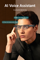 Lunettes Intelligentes IA avec Capture Photo/Vidéo HD 12MP, Enregistrement Vocal, Reconnaissance d'Objets et d'Images pour Appels et Lecture Musicale
