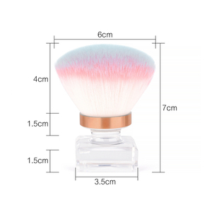 KADS Rose Shape Nail Dust Brush Soft Fiber Bristles Foundation Make-up Cleaning Brush Tool Mushroom Head Manicure Cleaning Brush - Product Image 2