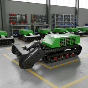 Tracked Electric Lawn Mower | 60V <b>Battery</b> Powered Grass Cutting Machine for Strong Terrain Use - Product Image 3