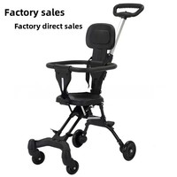 Poussette Premium 3-en-1 pour bébé, légère (4,5 kg), pliable bidirectionnellement, avec positions assise et couchée, chaise d'extérieur pour nourrisson, facile à pousser