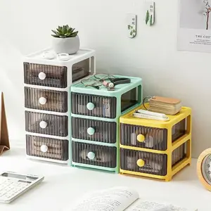 New Desk Drawer Type Office Storage Box Student Stationery Cosmetics Large Capacity Can Be Stacked And Organized Storage Box