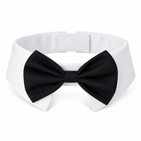 Nœud Papillon Classique Noir et Blanc Zheng Xin en Polyester pour Animaux de Compagnie (Petits Chiens et Chats) – Accessoire Décoratif pour Mariages et Fêtes