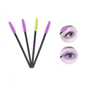 Washable <b>Silicone</b> Lash Spoolie Brush 50pcs Eyelash Extension Brow Tint Makeup <b>Tool</b> - Product Image 5